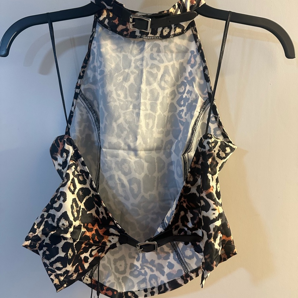 Leopard Print Halter Top